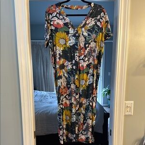Floral Multicolor Women's Dress